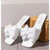 Women's Bow Slide Sandals Open Toe Slip On Summer Flat Sandals
