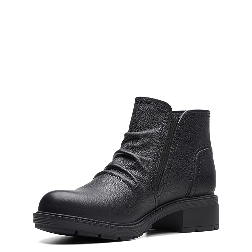 Womens Hearth Dove Leather Ruched Booties
