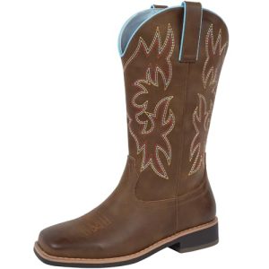 Wide Width Cowboy Boots for Women Square Toe Cowgirl Boots Wide Calf