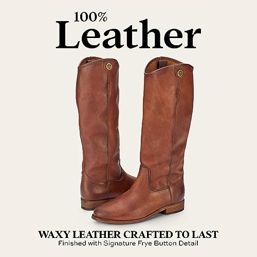 Melissa Button 2 Equestrian-Inspired Tall Boots for Women Made from Hard-Wearing Vintage Leather with Antique Metal Hardware and