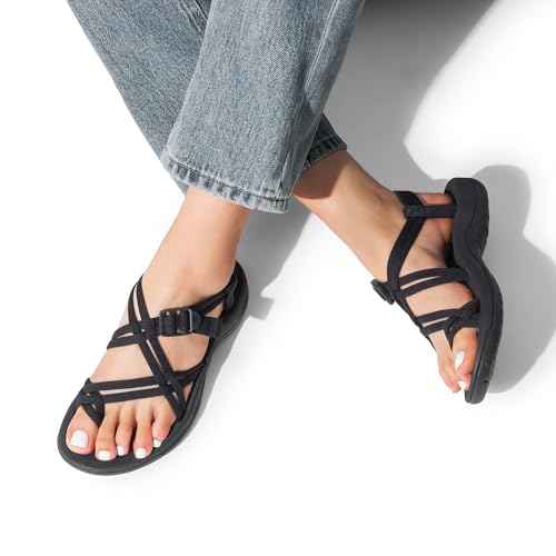 Women's Walking Sandals With Arch Support Elastic Strap Summer Sport Athletic Casual Hiking Outdoor Sandal