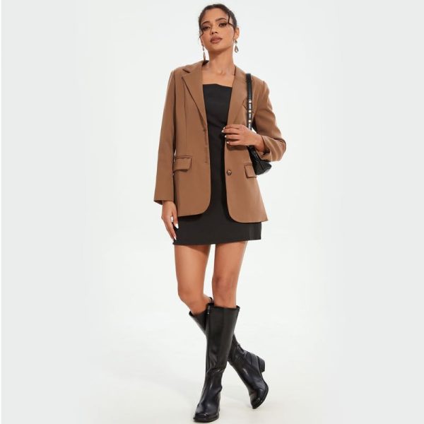 Knee High Boots Women Faux Leather Elastic Boots Low Heel Square Toe Side Zipper Fall Long Tall Boots for Women
