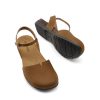 Women's Closed Toe Sandals Arch Support Comfort Cork Footbed Flat Sandals Summer Shoes