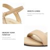 Women's Low Heels Block Open Toe Ankle Strap Classic Short Chunky Sandals with Buckle for Daily Work Wedding Party