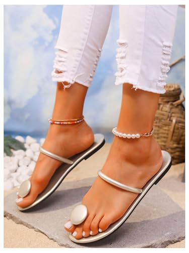Women's Dressy Flat Sandals Flip Flop Casual Summer Thong Beach Sandal
