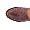 Womens Maddie Embroidered Round Toe Pull On Casual Boots Mid Calf Low Heel 1-2" - Black