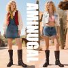 Knee High Boots Women Square Toe Pull On Wide Calf Riding Fashion Buckles Chunky Metallic Casual Vintage Buckle Rivet