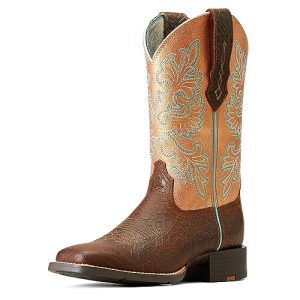 Women's Round Up Wide Square Toe StretchFit Western Boot