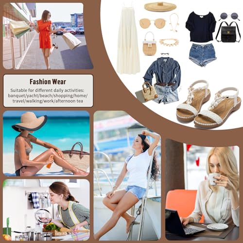 Women Sandals Arch Support Handmade Bohemian Braided Flat Sandals Comfort Walking Beach Ankle Elastic Summer Shoes