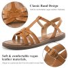 Women's Flat Sandals Dressy: Summer Gladiator Dress Sandals 2025 Comfortable Slip On Walking Beach Footwear Slingback