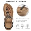 Sandals Women Dressy Flats: Bohemian Flat Sandals for Women Comfortable Summer Casual Flip Flops Elastic Ankle Strap