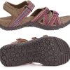Women’s Hiking Sandals with Arch Support | Adjustable Hook and Loop Straps | Durable Sport Sandals for Outdoor Adventure