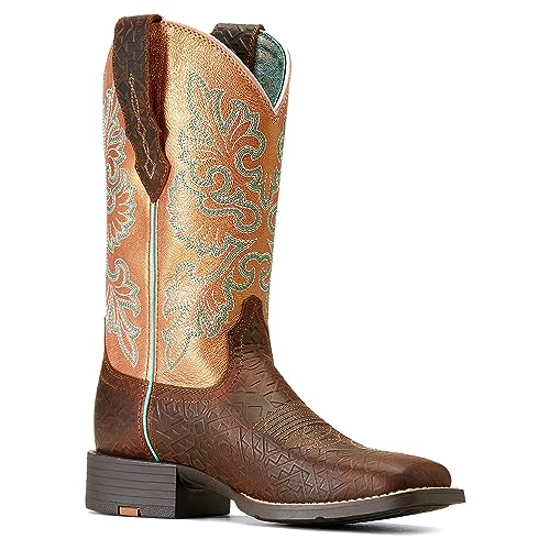 Women's Round Up Wide Square Toe StretchFit Western Boot