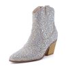 Women's Bravo Rhinestone Western Boots with +Memory Foam, Sparkly Cowboy Ankle Booties