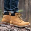 Soft Toe Classic Upgraded Work Boots for Men and Women,Waterproof Full Grain Leather Insulated Non Slip Comfortable 6 Inch Shoes