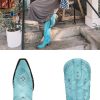 Cowboy Boots for Women, Knee High Western Cowgirl Boots Pointed Toe Chunky Heel Pull on Zipper Fashion Vintage Tall Shoes
