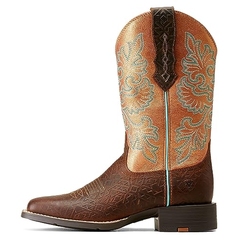 Women's Round Up Wide Square Toe StretchFit Western Boot