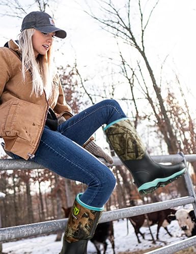 Hunting Boot for Women, Insulated Waterproof Sturdy Women's Hunting Boot, 6mm Neoprene and Rubber Outdoor Boot Next Camo G2